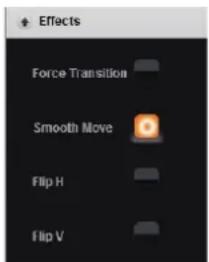 Effects Force Transition Smooth Move Flip H Flip V