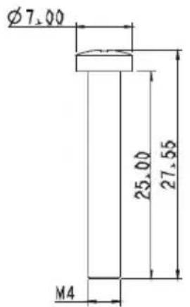 Ø7.00 25.00 27.55 M4
