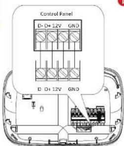 Control Panel D- D+ 12V GND D D+ 12V GND