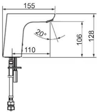 155 20° 110 106 128