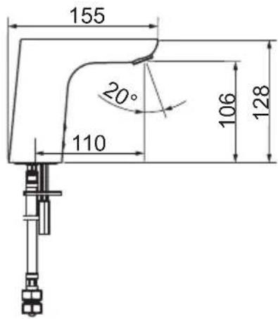 155 20° 110 106 128
