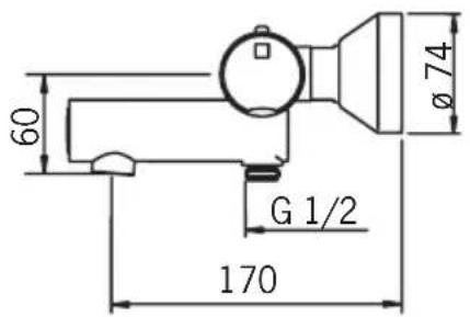 60 G 1/2 170 Ø 74