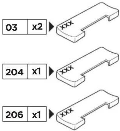 03 x2 204 x1 206 x1