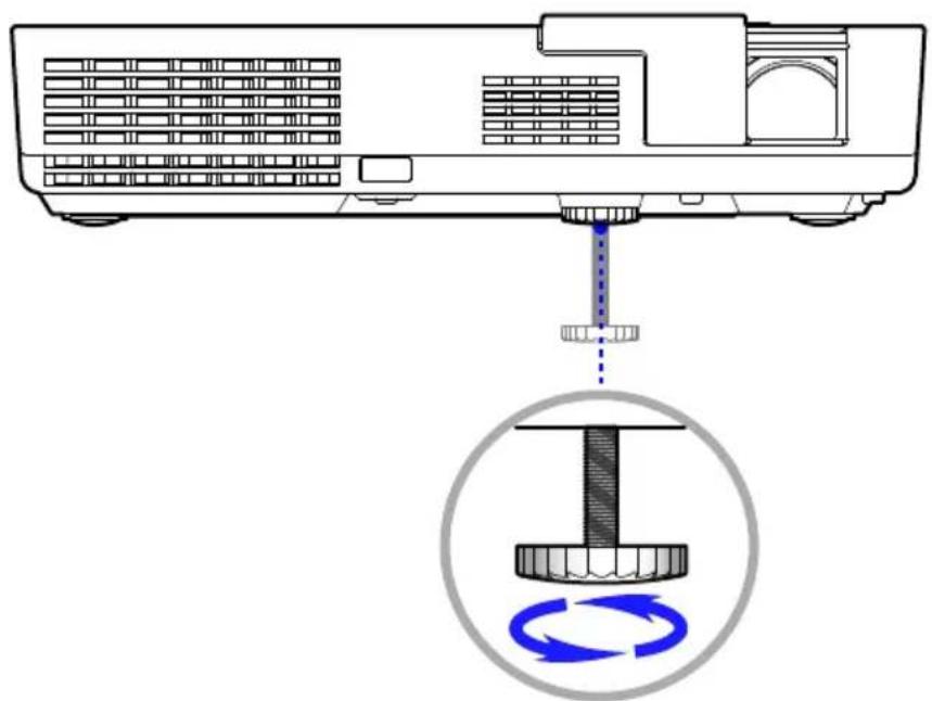NEC L102W - Adjusting the Height of Projector Image - 1