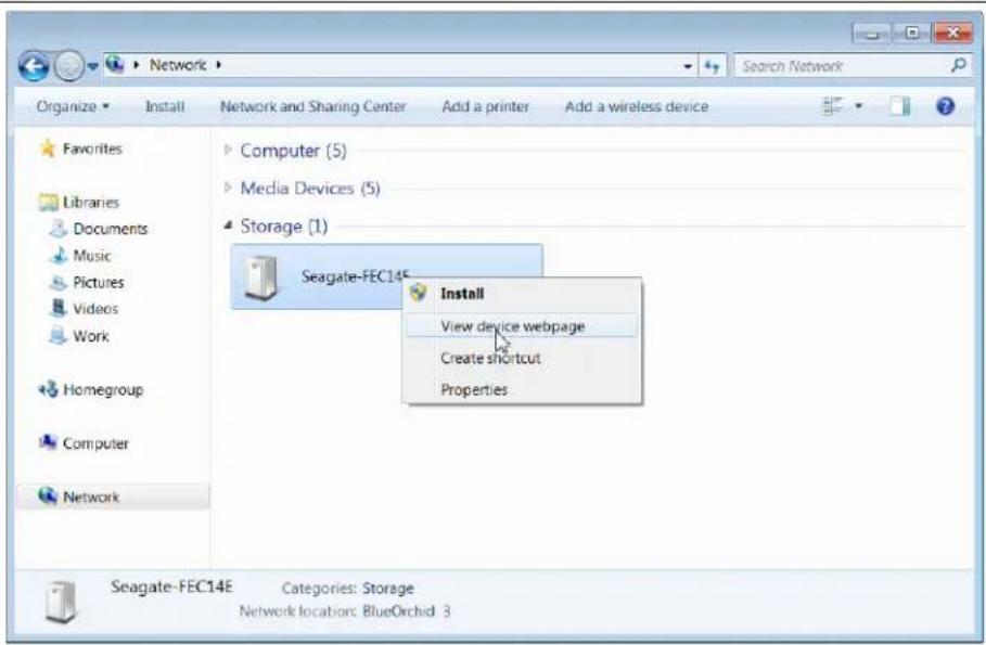 SEAGATE STCG4000100 - Manage Seagate Central Internet Shortcut Not Working - 1