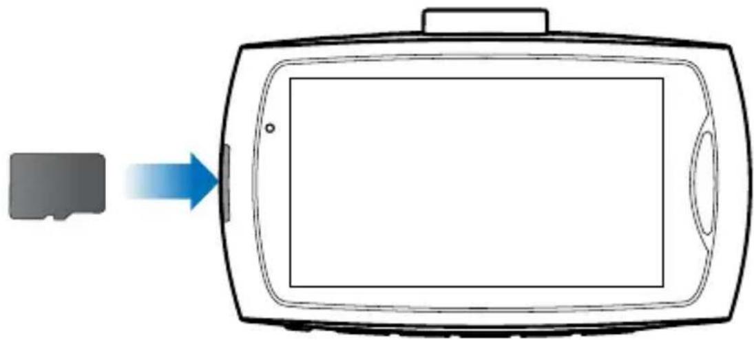 Diagram of a device with a blue arrow pointing to its screen, showing no text or symbols.