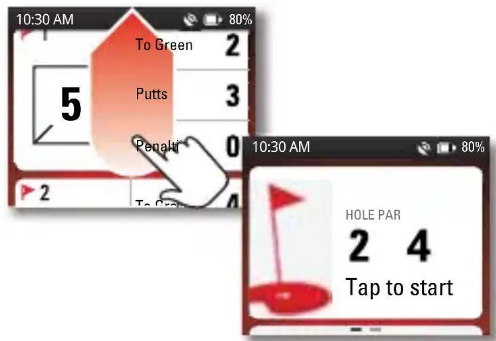 10:30 AM To Green 2 Putts 3 5 Penalti 0 2 To Gr 4 10:30 AM HOLE PAR 2 4 Tap to start