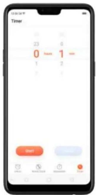 12:00 PM Timer 0 hours 1 min 1 2 Start