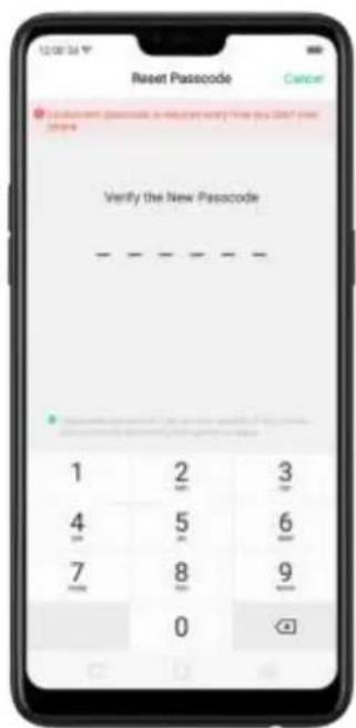 Reset Passcode Cancer a document passcode is deleted using the first 2007 year check Verify the New Passcode 1 2 3 4 5 6 7 8 9 0