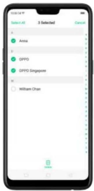 12:00:34 PM Select All 3 Selected Cancel Anniz OPPO OPPO Singapore William Chat