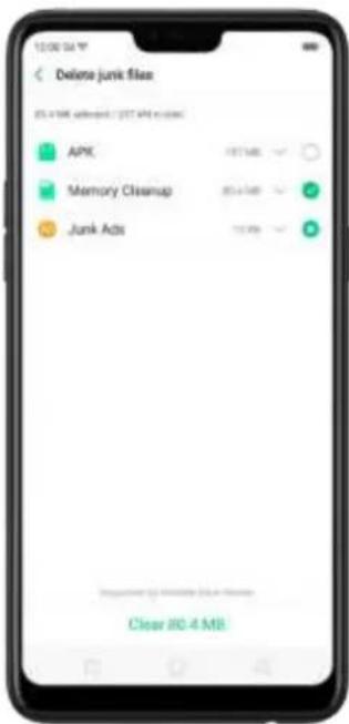 10:00 PM Delete junk file 25 x 106 seconds / 257 MHz records APK Memory Cleanup Junk Ads 187 MB 25 x 106 13.99 Clear 80.4 MB