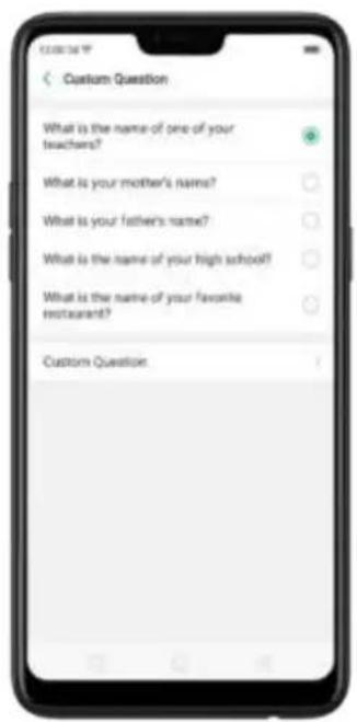 Custom Question What is the name of one of your teachers? What is your mother's name? What is your father's name? What is the name of your high school? What is the name of your favorite restaurant? Custom Question