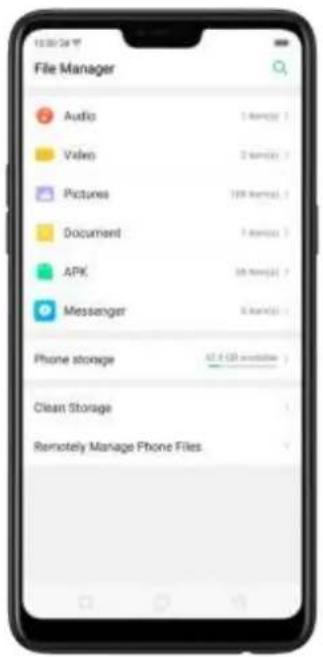 File Manager Audio 3 services Video 2 services Pictures 100 services Document 7 services APK 50 services Messenger 6 services Phone storage 47.6 GB available Clean Storage Remotely Manage Phone Files