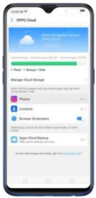 OPPO Cloud Santa Angristica - Microsoft OPPO Cloud Cloud Storage: 100% (25.0%) - Quick Storage: 3.0 GB/GB + Photos + Backup + Other Manage Cloud Storage Microsoft OPPO Cloud Storage (25.0% - Quick Storage) & Add to OPPO SOFTS For Total, 2MB Photos Contacts Browser Makemarks Microsoft Azure 80% (25.0% - Quick Storage) & Add to OPPO Windows Open Cloud Backup OKS, custom settings, and more For this and hardware cloud files, plus in the Internet