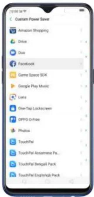 Custom Power Saver Amazon Shopping Drive Duo Facebook Game Space SDK Google Play Music Lens One-Tap Lockscreen OPPO O-Free Photos TouchPal TouchPal Assamese Pa... TouchPal Bengali Pack TouchPal Englishpla Pack