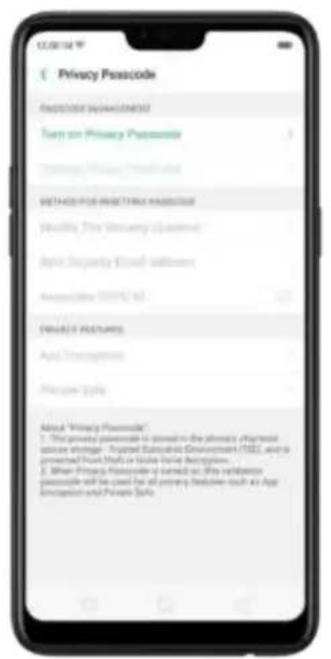 Privacy Passcode PASSCODE APPSOLUTION Tues on Privacy Passcode METHODS FOR PROTECTIVE PASSCODE Identity: The Privacy Account Part Security (Edit) Options Accessories (WRITE) 62 PASSICIP FEATURES App Approportions Remove Tools Ask "Privacy Passcode". 1. The privacy passcode is stored in the privacy platform's software version - Project Subscription Environment (ISCC), and is presented from Mail or include viral descriptions. 2. When Privacy Passcode is stored on the interface, passcode will be used for all primary devices such as App accession and Privacy Tools.