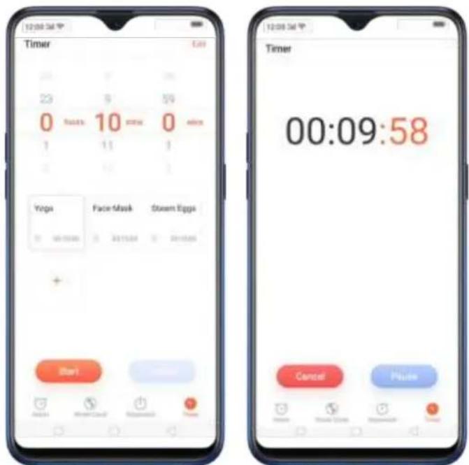 Timer 23 0 1 Yinga Face Mask Steuem Eggs + Start Timer 00:09:58 Cancel Place