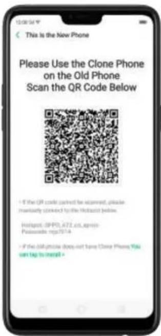 This is the New Phone Please Use the Clone Phone on the Old Phone Scan the QR Code Below - If the QR code is connected to account, please intrainably connected to the Historic website. Hodgust. SPDD_672.cit.aspx Password: rgs7014 - If the old phone does not have Clone Phone, you can tap to install >