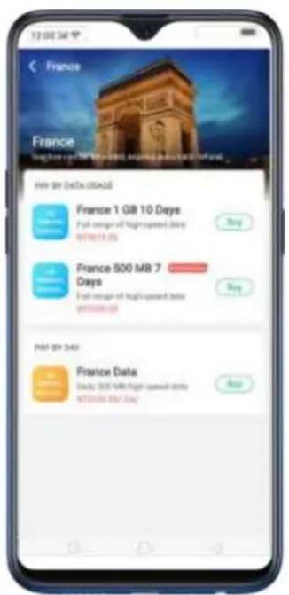 T2 00 34 W France France Pay BY DATA USAGE France 1 GB 10 Days Pay range of High speed data NET$15.00 Buy France 500 MB 7 Days Pay range of High speed data NET$20.00 Buy PAY BY DAY France Data Pay up 300 MB High speed data NET$34.00 (Day) Buy