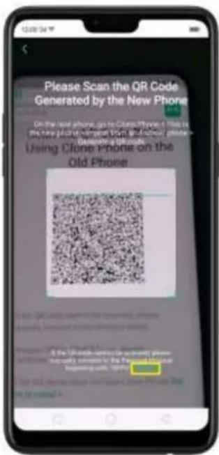 Please Scan the QR Code Generated by the New Phone On the old phone, go to Clone Phone + This is the new phone's home from the old phone + Using Clone Phone on the Old Phone It is the QR code used (or used) please this is currently written in the original text. Beginning with: 10/17