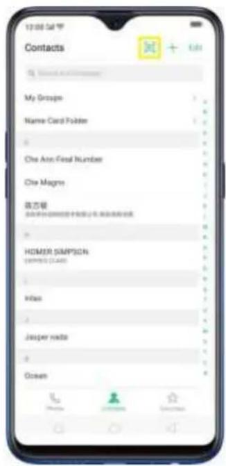 Contacts My Group Name Card Folder One Ann Final Number One Magnes 该方被 HOMER SIMPSON (100% CI LAKE) Inbox Jesper Honda Ocean