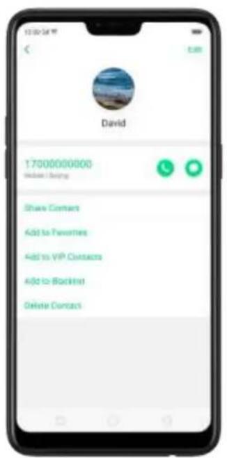 David 17000000000 Add to Buying Share Contacts Add to Favorites Add to VIP Contacts Add to Backlist Delete Contacts