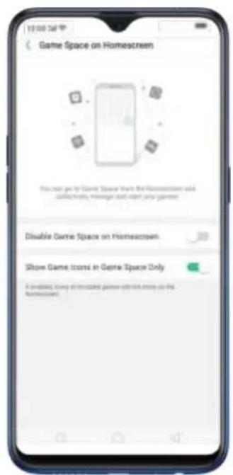 Game Space on Homescreen You can get to Game Space Trust the Homescreen and Connectively. Manager will start your games. Disable Game Space on Homescreen Show Game Icons in Game Space Only