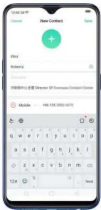 17:00:34 字 New Contact Ella Roberts Microsoft Office Director Of Mobile +86 135 12# Next