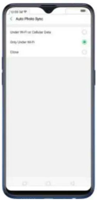 12:00:52 °F Auto Photo Sync Under WiFi or Cellular Data Only Under WiFi Clone