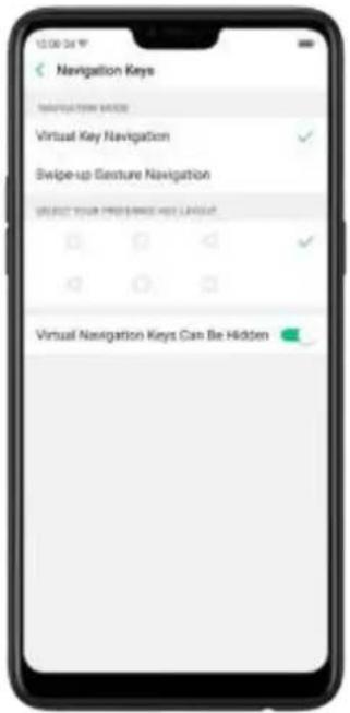 12:00:34 Navigation Keys NAVIGATION MODE Virtual Key Navigation Swipe-up Gesture Navigation SELECT YOUR PROGRESS NOT VALID Virtual Navigation Keys Can Be Hidden