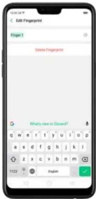 Edit Fingerprint Finger 1 Delete Fingerprint What's here in Guard? q w e r t y u i o p a s d f g h j k l z x c v b n m T123 English