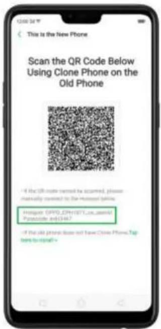 Scan the QR Code Below Using Clone Phone on the Old Phone - If the QR code is removed to be occurred, please matically created to be Houston's phone. Hampier OPPO_DPH107Y_ox_ue##/Papazizide 4x63467 - If the old phone has not new Clone Phone, Tag bans to install >