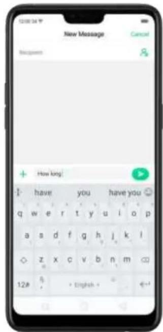 New Message Cancel Recycle How long: I have you have you q w e r t y u i o p a s d f g h j k l ◇ z x c v b n m 12# 5 + English +