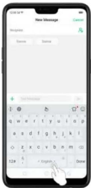 New Message Message Browse Status + Text Message q w e r t y u i o p a s d f g h j k l z x c v b n m 128 English Done