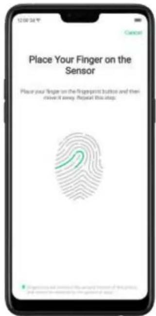 Place Your Finger on the Sensor Place your Finger on the fingerprint button and then drive it away. Repeat this step.