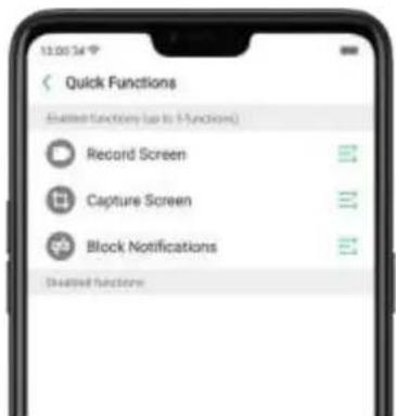 12:00:34 Quick Functions Analyzed Functions Up to 3 Functions Record Screen Capture Screen Block Notifications Created Function