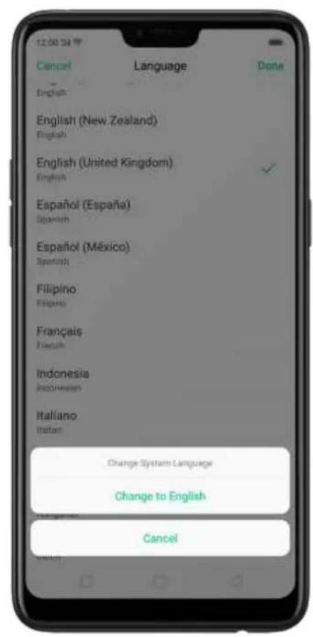 12:00:54 Cancel Language Done English English (New Zealand) English English (United Kingdom) English Español (España) Spanish Español (México) Spanish Filipino Filipeño Français French Indonesia Indonesian Italiano Italian Change System Language Change to English Cancel