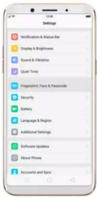 OPPO F5 Youth - Reset password with fingerprint - 5