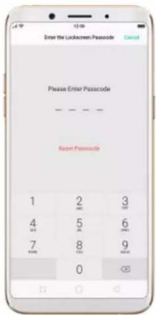OPPO F5 Youth - Reset password with fingerprint - 7