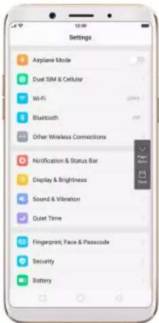 OPPO F5 Youth - To capture long screenshots: - 1