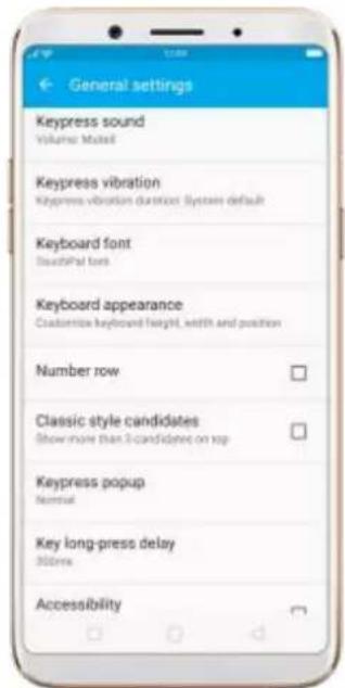 OPPO F5 Youth - Keyboard general settings - 1