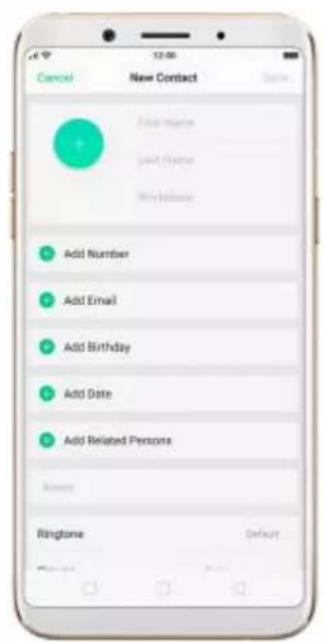 OPPO F5 Youth - Add a contact - 2
