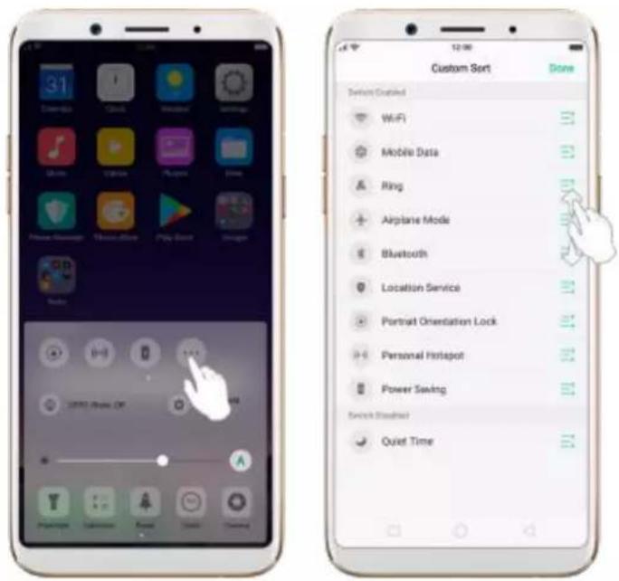 OPPO F5 Youth - Personalize your Control Center - 1