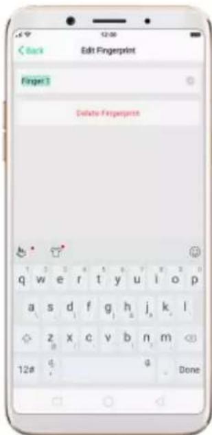 OPPO F5 Youth - Delete or Rename a fingerprint - 1