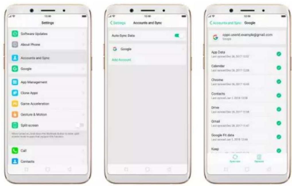 OPPO F5 Youth - Google account - 3