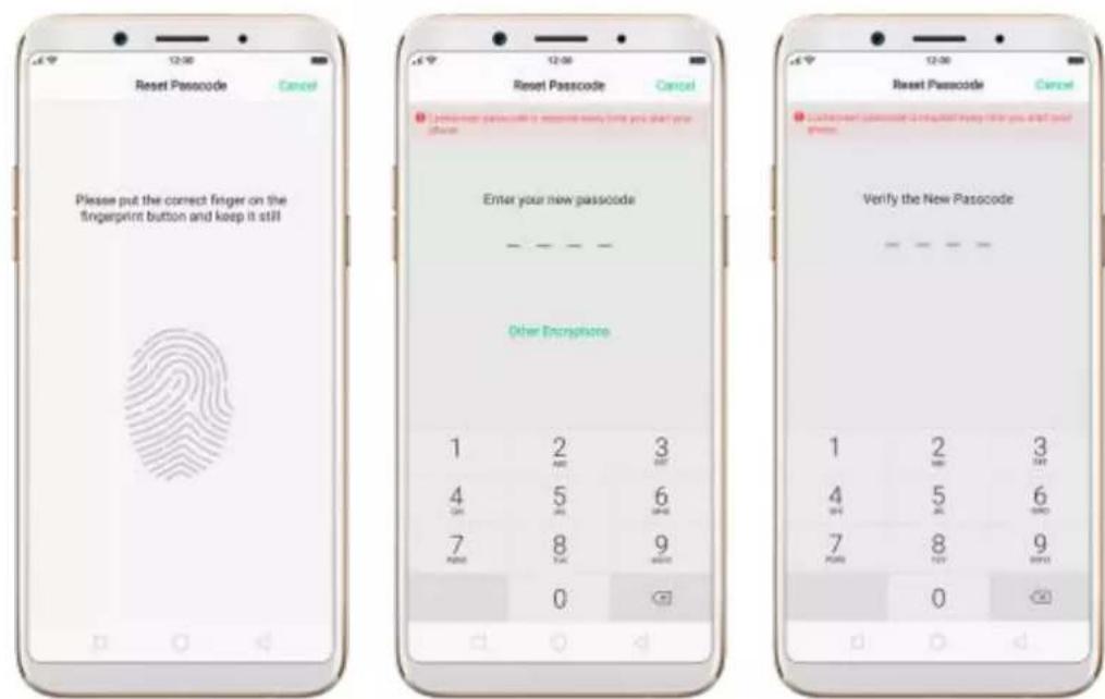 OPPO F5 Youth - Reset password with fingerprint - 8