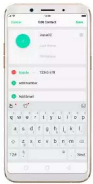 OPPO F5 Youth - Edit and delete a contact - 2