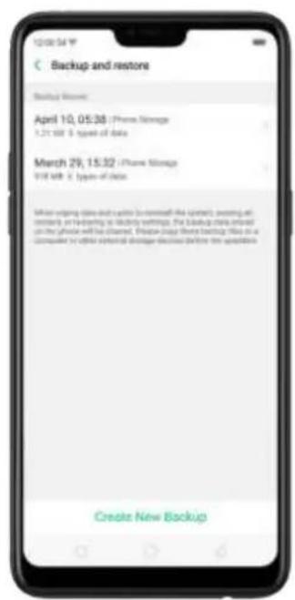 OPPO F7 Youth - 10.2.1.Back up your OPPO phone - 2