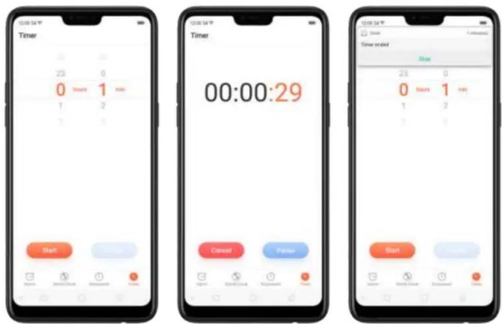 OPPO F7 Youth - 7.11.4.Set the timer - 1