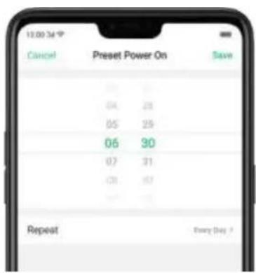 OPPO F7 Youth - Preset device on/off time - 2